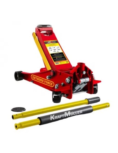 CRIC ROULEUR PROFESSIONNEL 2.25 TONNES KRAFTMULLER EXTRA PLAT ROUGE